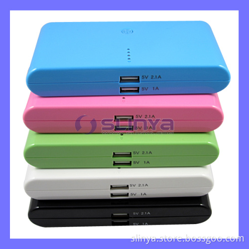Colorful High Capacity Portable Universal 20000mAh Power Bank Charger Dual USB Output